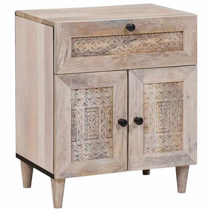 Bedside Cabinet White 50 x 33 x 60 cm Engineered Wood