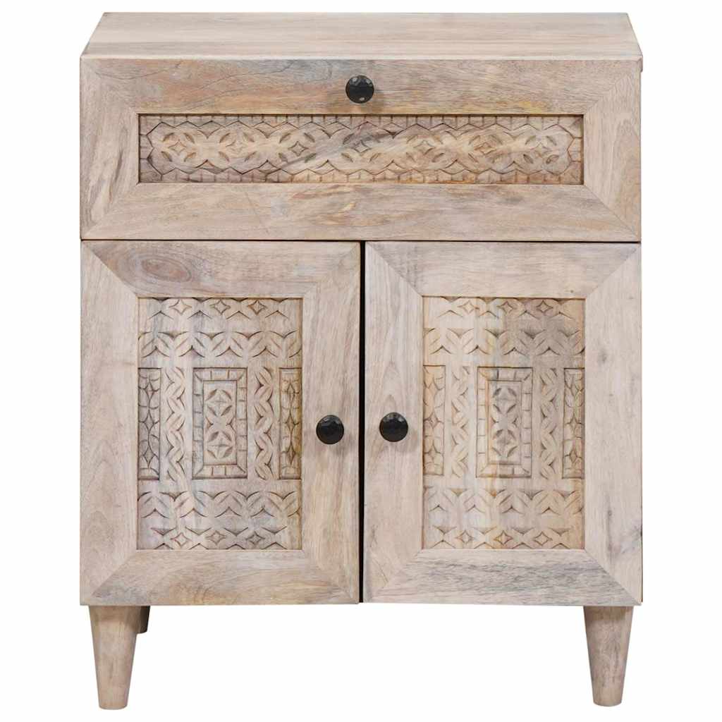 Bedside Cabinet White 50 x 33 x 60 cm Engineered Wood