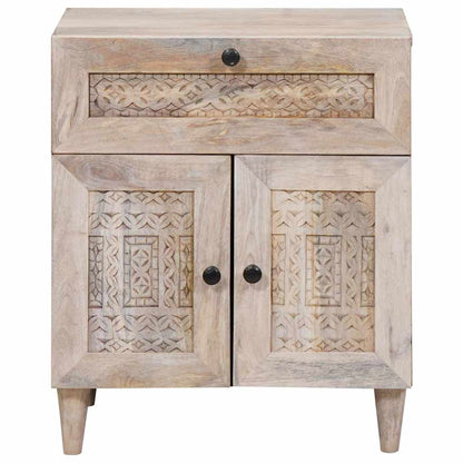 Bedside Cabinet White 50 x 33 x 60 cm Engineered Wood