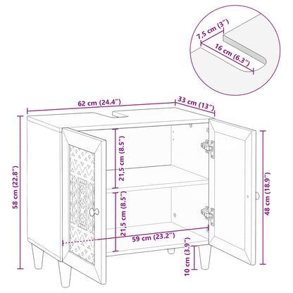 Bathroom Cabinet Wall-mounted with Door White 62 x 33 x 58 cm