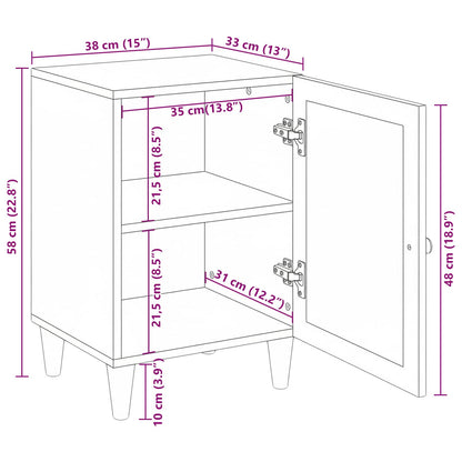 Bathroom Cabinet White 38 x 33 x 58 cm Engineered Wood