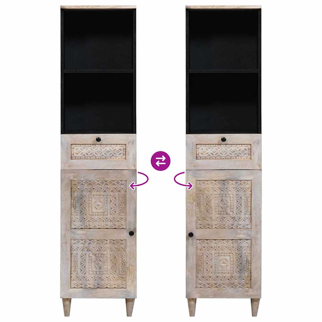 Bathroom Cabinet White 38 x 33 x 160 cm Engineered Wood
