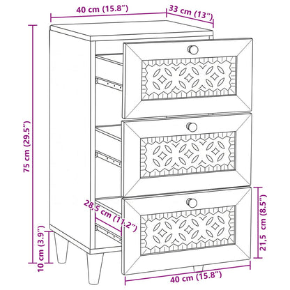 Sideboard with Drawer White 33.5 x 40 x 75 cm