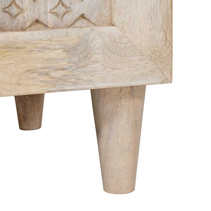 Sideboard Bleached White 40 x 33 x 75 cm Solid Mango Wood