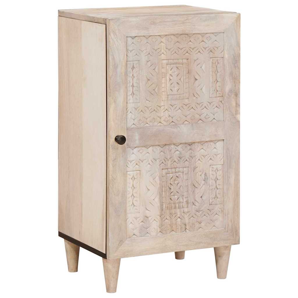 Sideboard Bleached White 40 x 33 x 75 cm Solid Mango Wood
