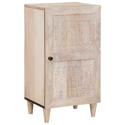 Sideboard Bleached White 40 x 33 x 75 cm Solid Mango Wood