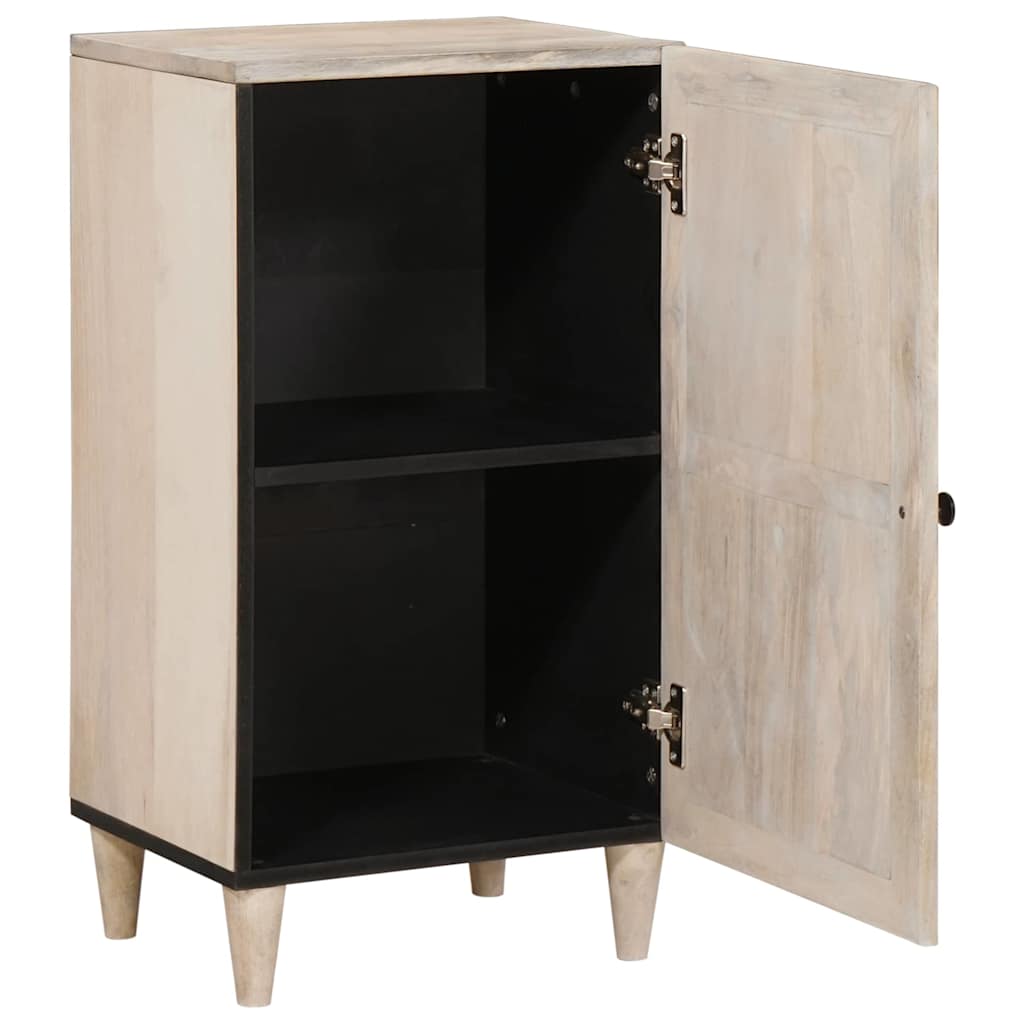 Sideboard Bleached White 40 x 33 x 75 cm Solid Mango Wood