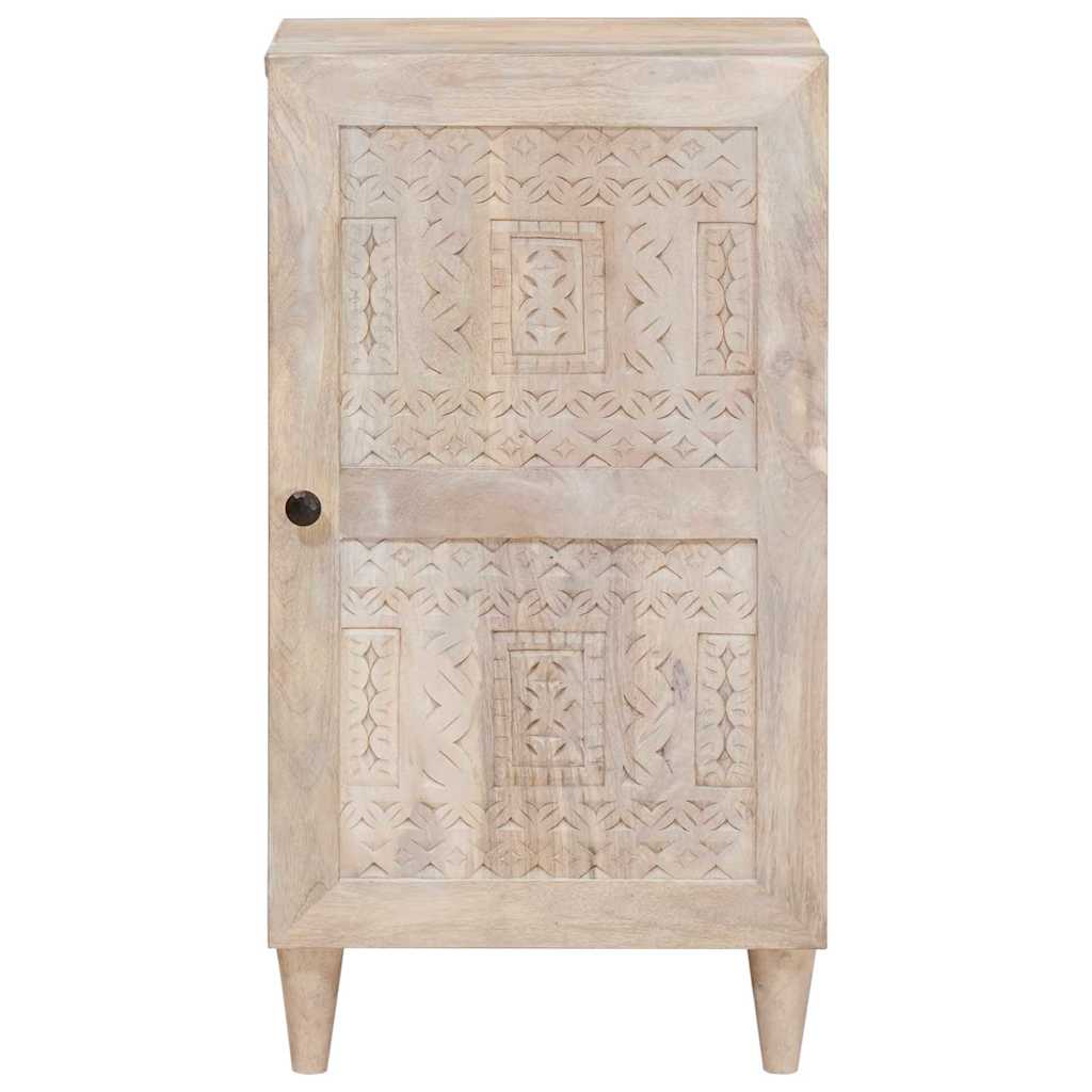 Sideboard Bleached White 40 x 33 x 75 cm Solid Mango Wood