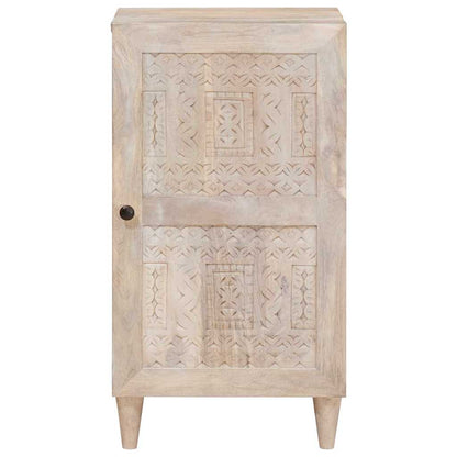 Sideboard Bleached White 40 x 33 x 75 cm Solid Mango Wood