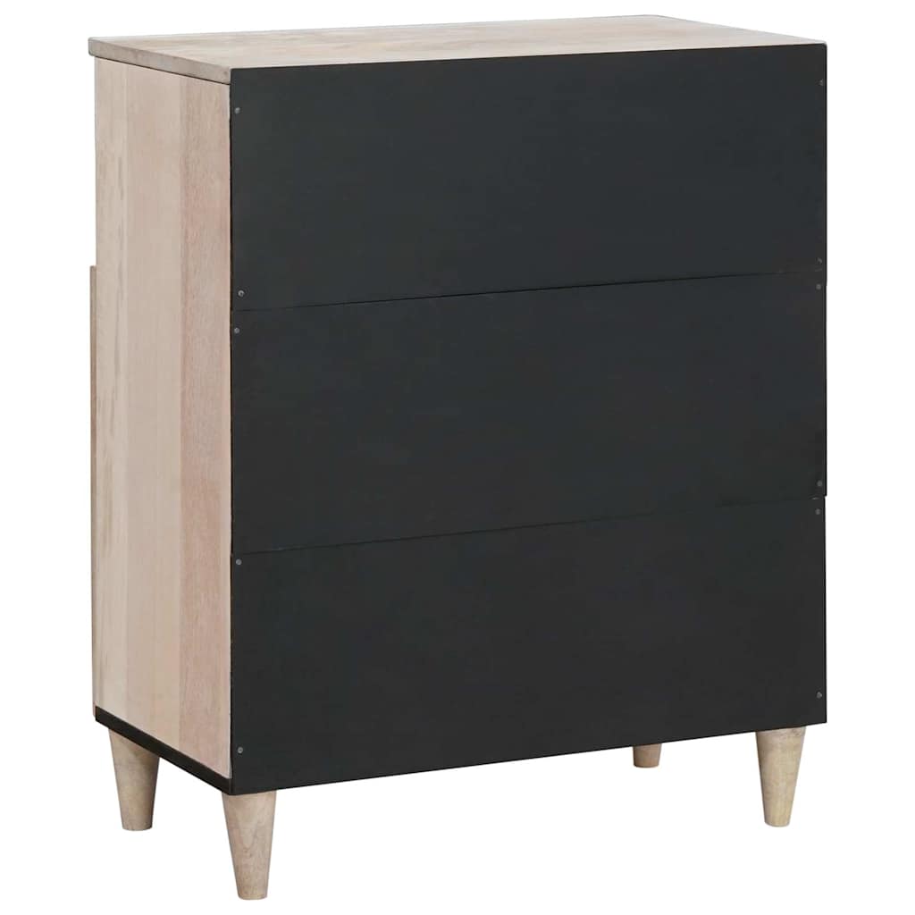 Sideboard Bleached White 60 x 33 x 75 cm Solid Mango Wood