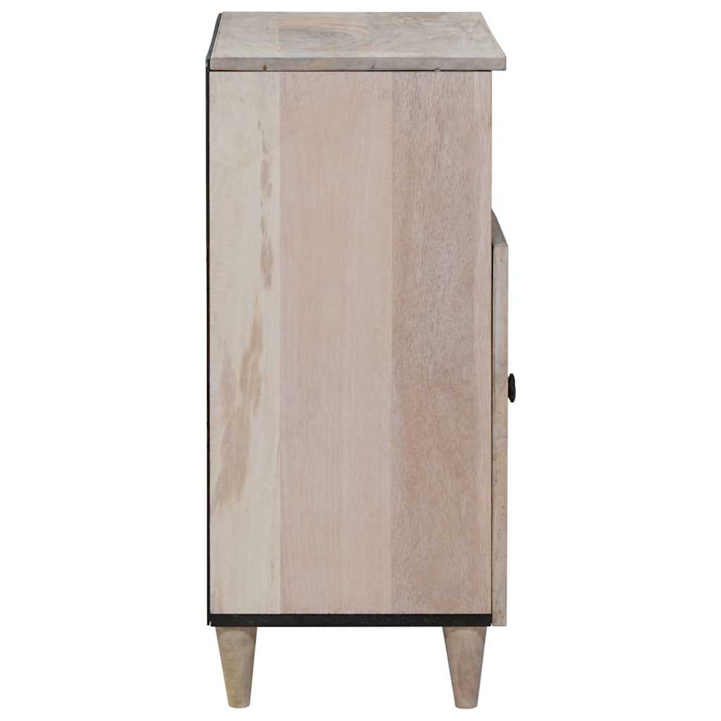 Sideboard Bleached White 60 x 33 x 75 cm Solid Mango Wood