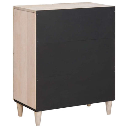 Sideboard Bleached White 60 x 33 x 75 cm Solid Mango Wood