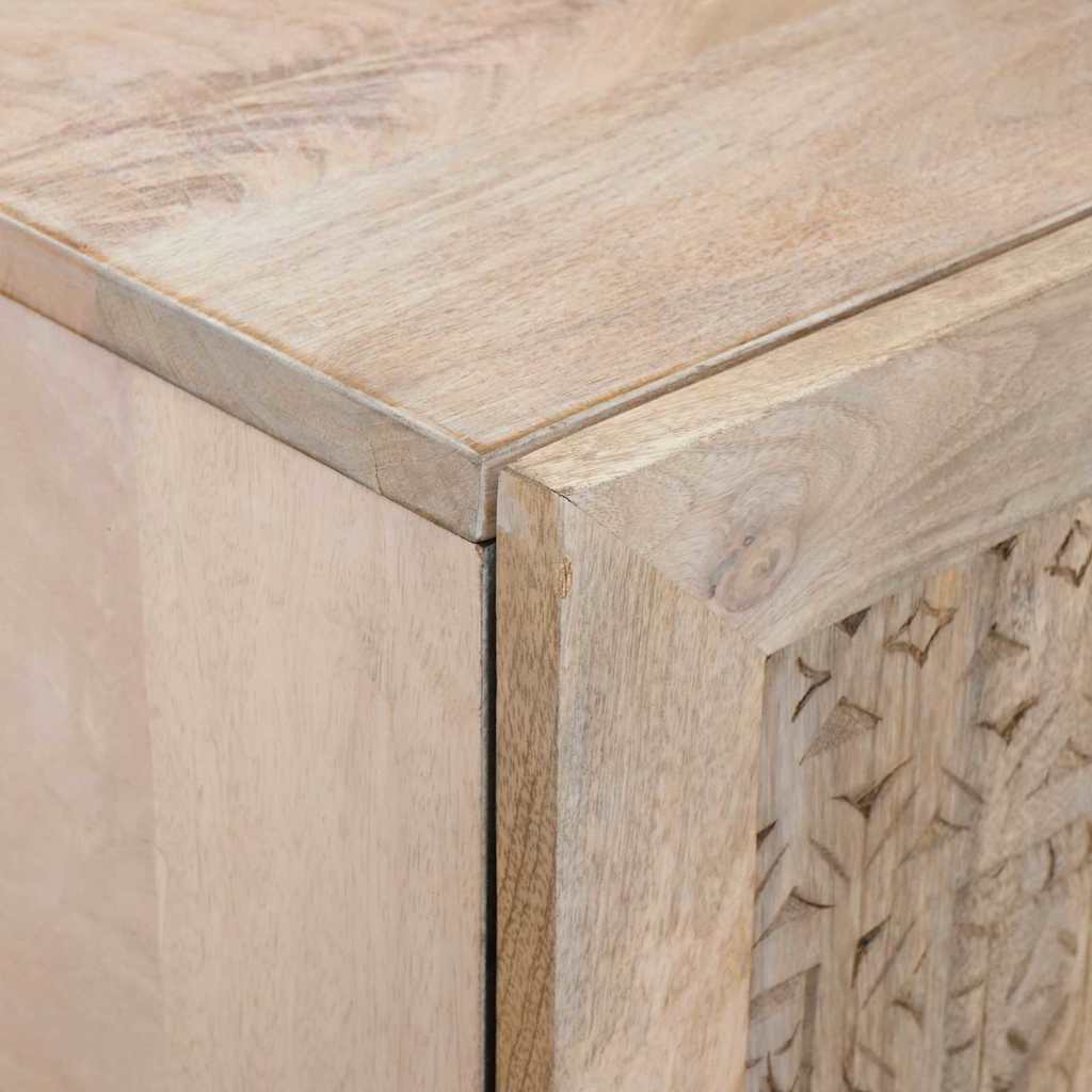 Highboard White 60 x 33 x 100 cm Solid mango wood