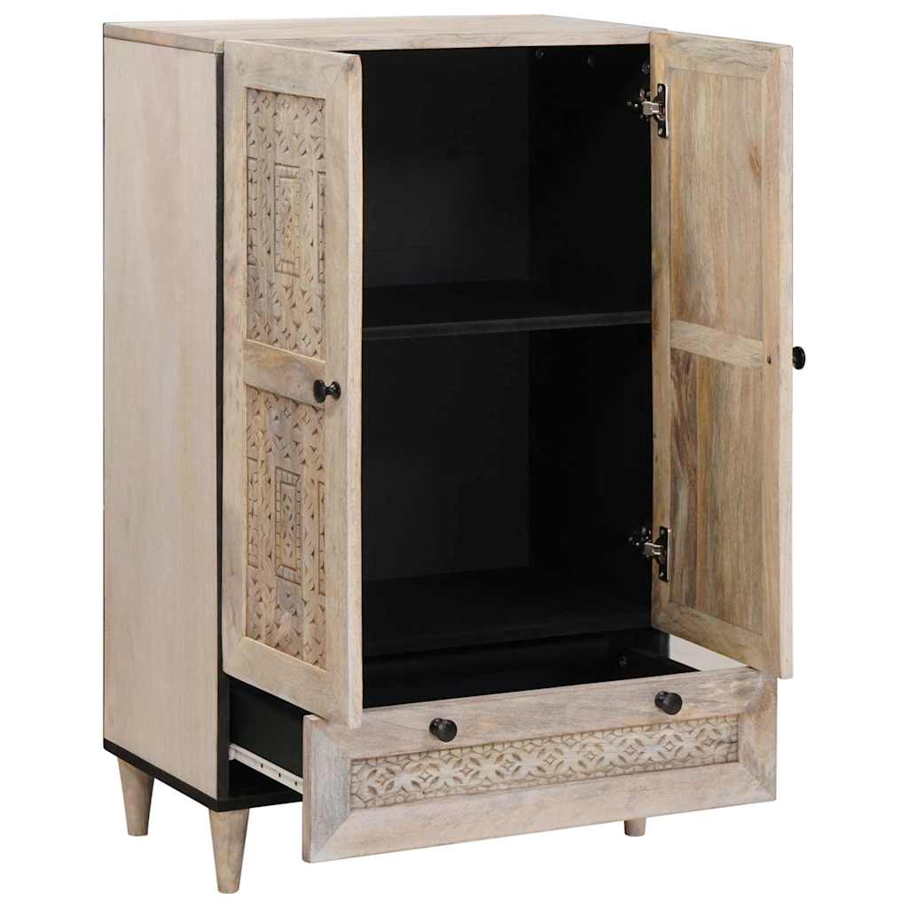 Highboard White 60 x 33 x 100 cm Solid mango wood