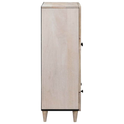 Highboard White 60 x 33 x 100 cm Solid mango wood