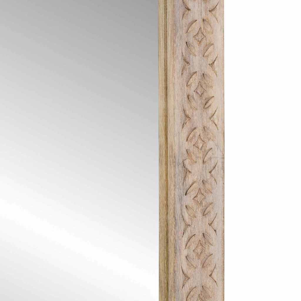 Wall Mirror Bleached White 70 x 50 cm Engineered Wood and Glass