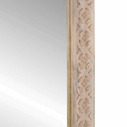 Wall Mirror Bleached White 70 x 50 cm Engineered Wood and Glass