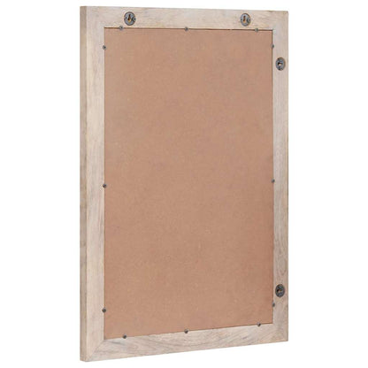 Wall Mirror Bleached White 70 x 50 cm Engineered Wood and Glass