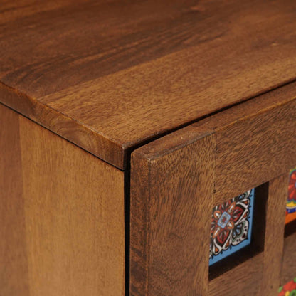 Bedside Cabinet 2 pcs Brown 40 x 33 x 46 cm Solid Mango Wood