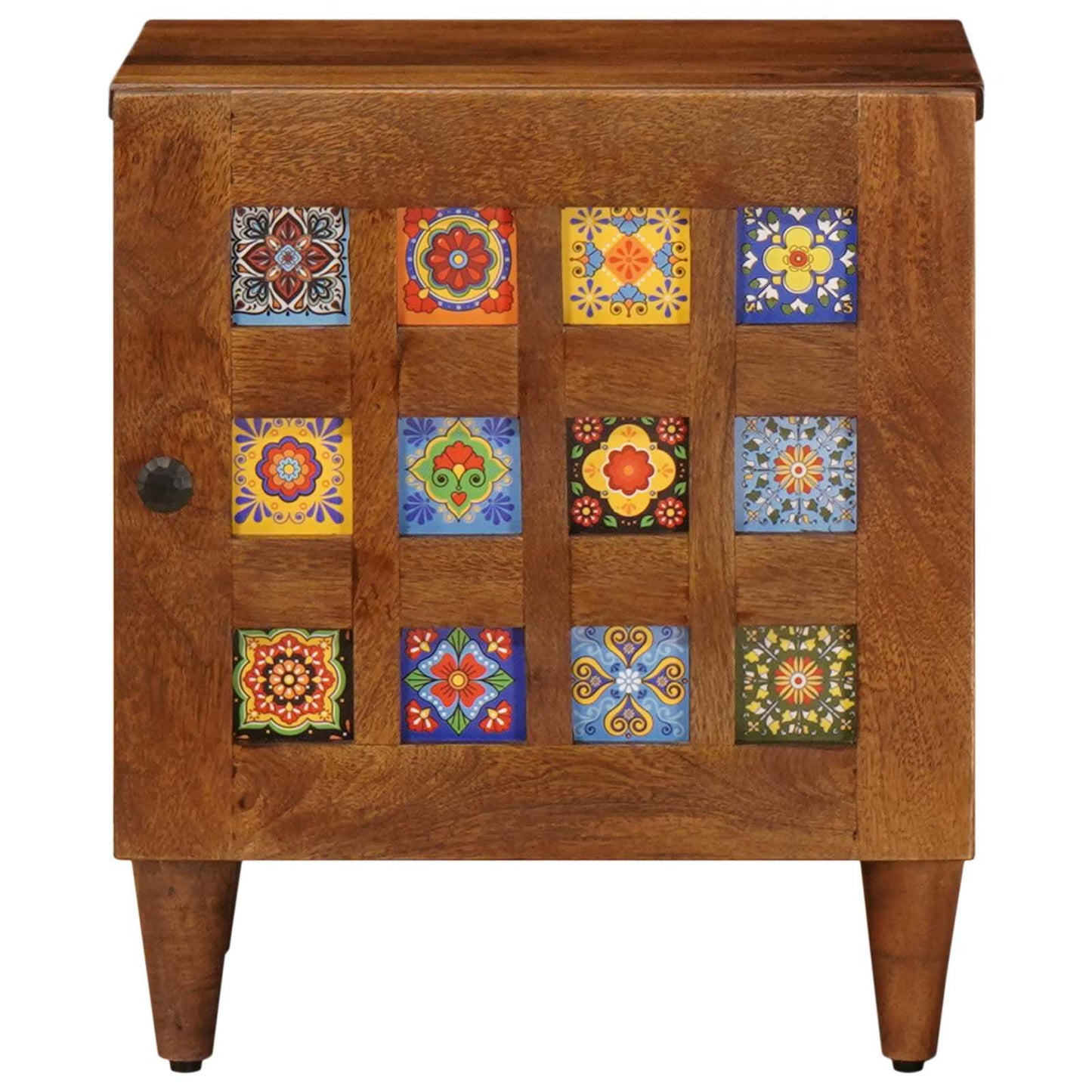 Bedside Cabinet 2 pcs Brown 40 x 33 x 46 cm Solid Mango Wood