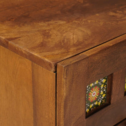 Bedside Cabinet Brown 40 x 33 x 46 cm Solid Mango Wood