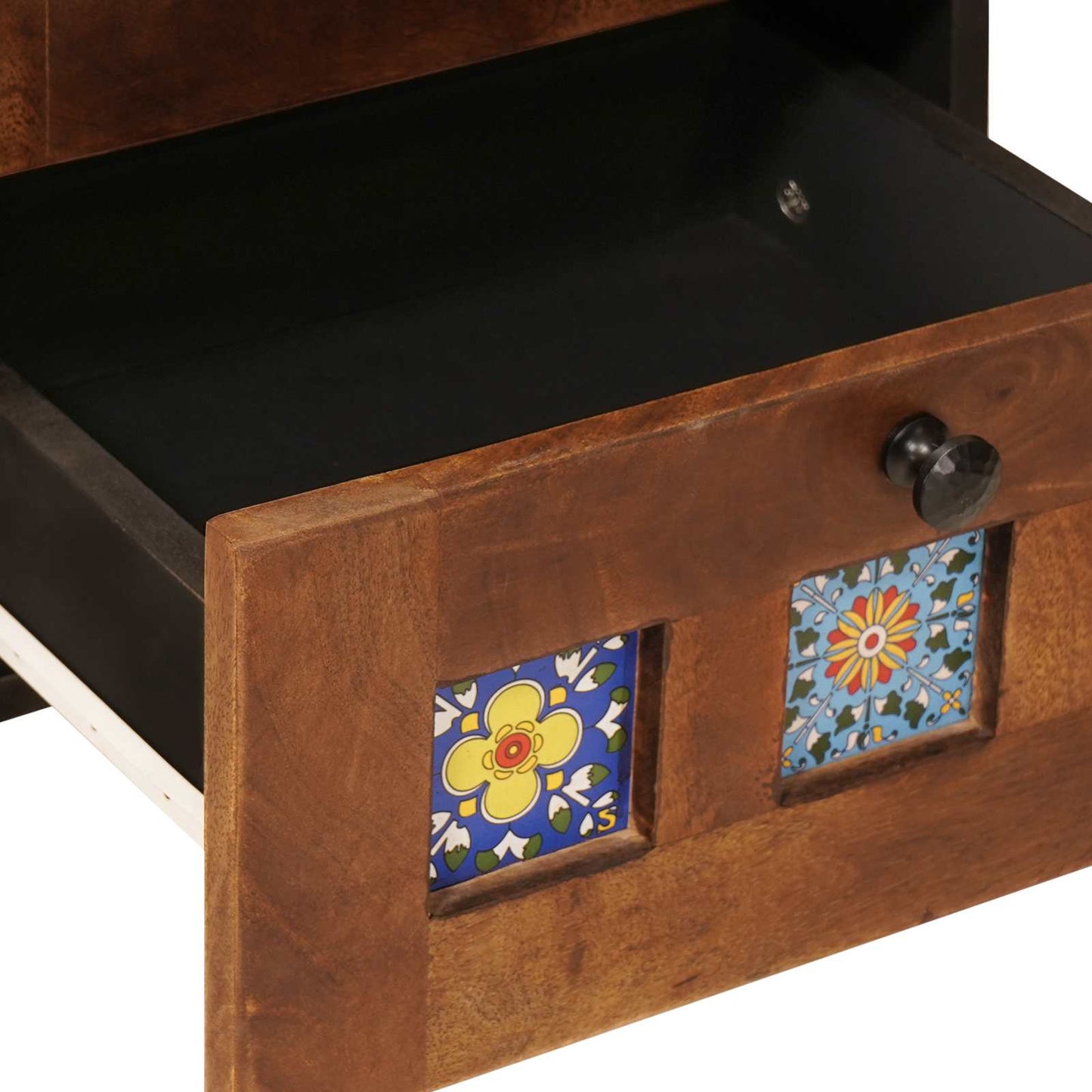 Bedside Cabinet Brown 40 x 33 x 46 cm Solid Mango Wood
