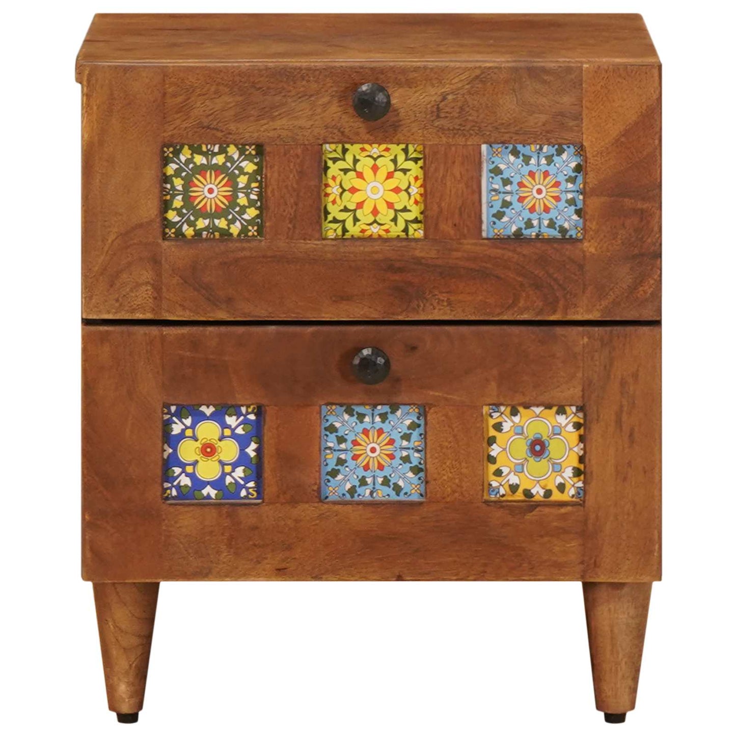 Bedside Cabinet Brown 40 x 33 x 46 cm Solid Mango Wood