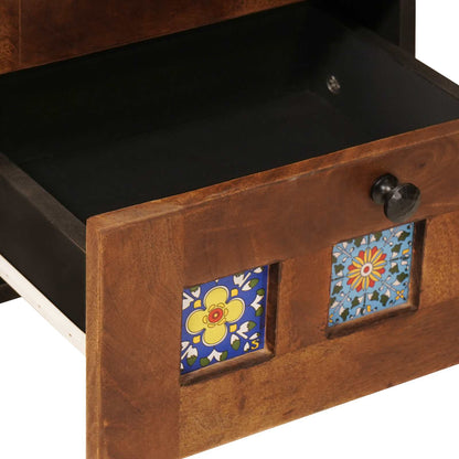 Bedside Cabinet 2 pcs Brown 40 x 33 x 46 cm Solid Mango Wood