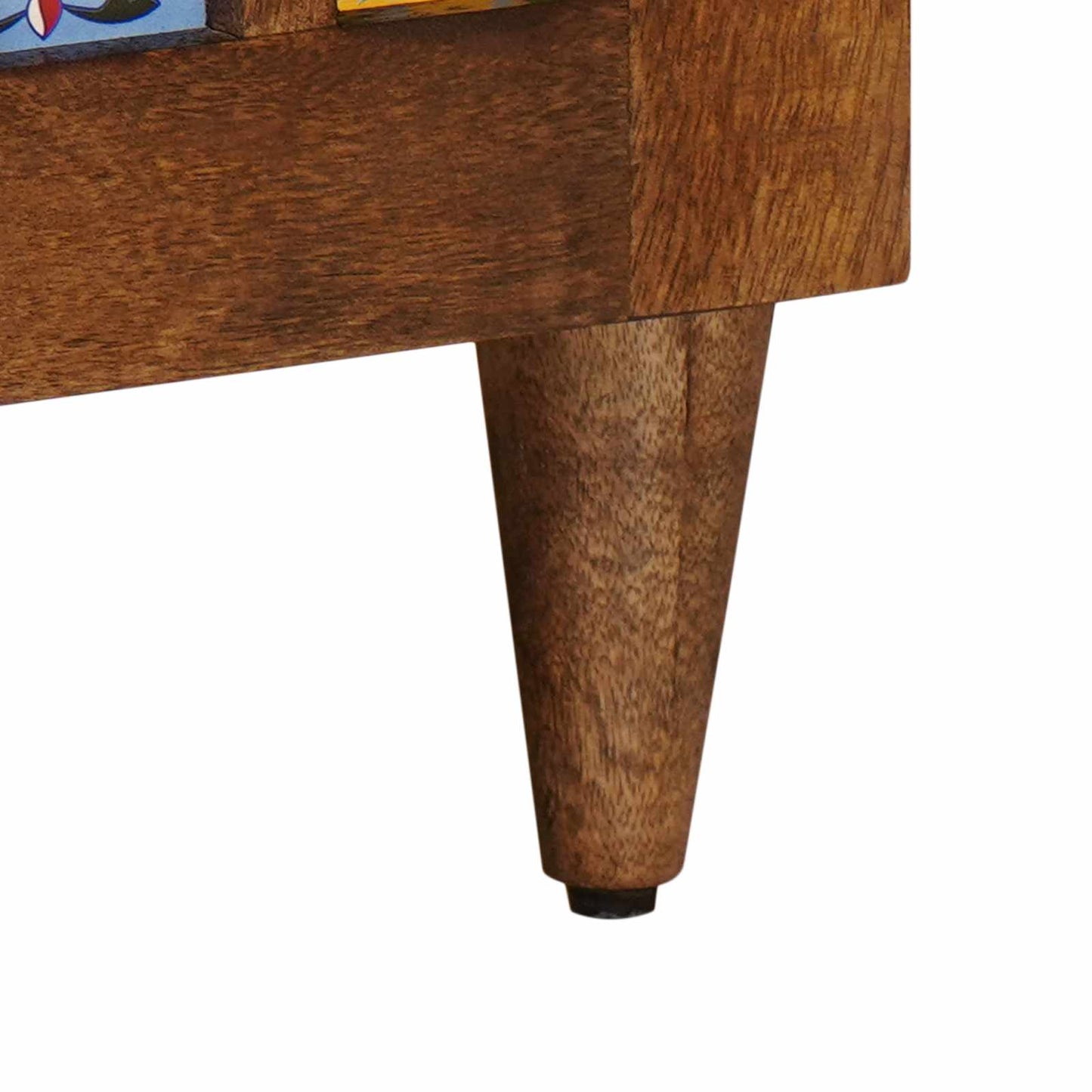 TV Cabinet with Shelf Walnut 105 x 33 x 46 cm Solid Mango Wood