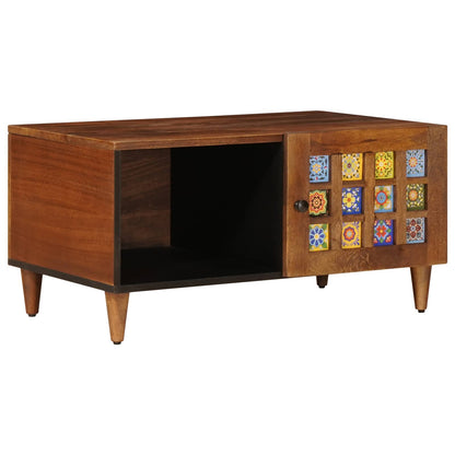 Coffee Table Brown 80 x 50 x 40 cm Solid Mango Wood