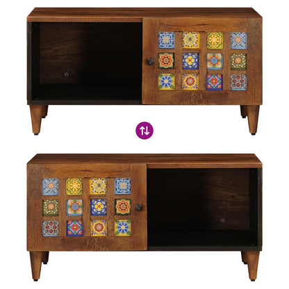 Coffee Table Brown 80 x 50 x 40 cm Solid Mango Wood