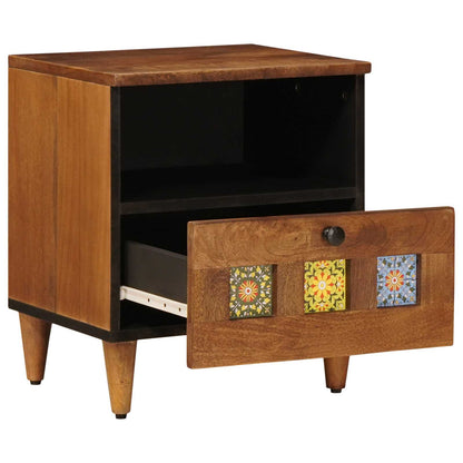 Bedside Cabinet Brown 40 x 33 x 46 cm Solid Mango Wood