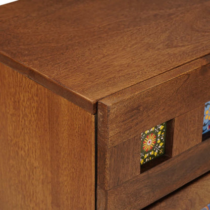 Bedside Cabinet Brown 50 x 33 x 60 cm Solid Mango Wood