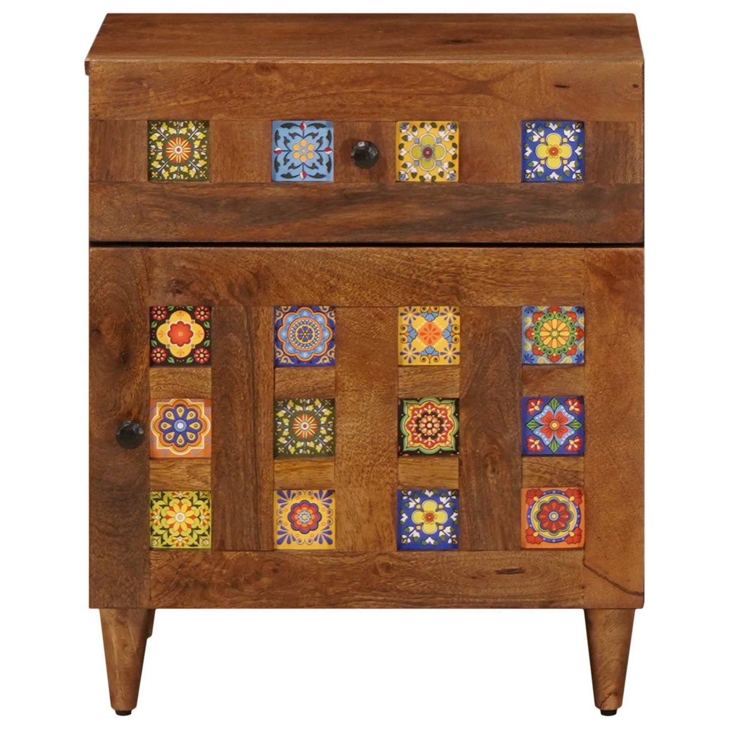 Bedside Cabinet Brown 50 x 33 x 60 cm Solid Mango Wood
