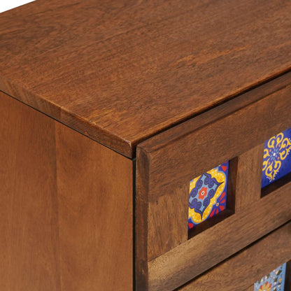 Bedside Cabinet Brown 50 x 33 x 62 cm Solid Mango Wood