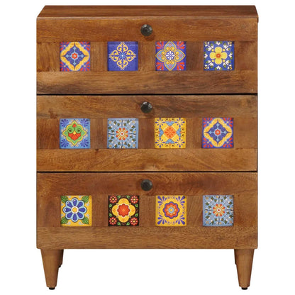 Bedside Cabinet Brown 50 x 33 x 62 cm Solid Mango Wood