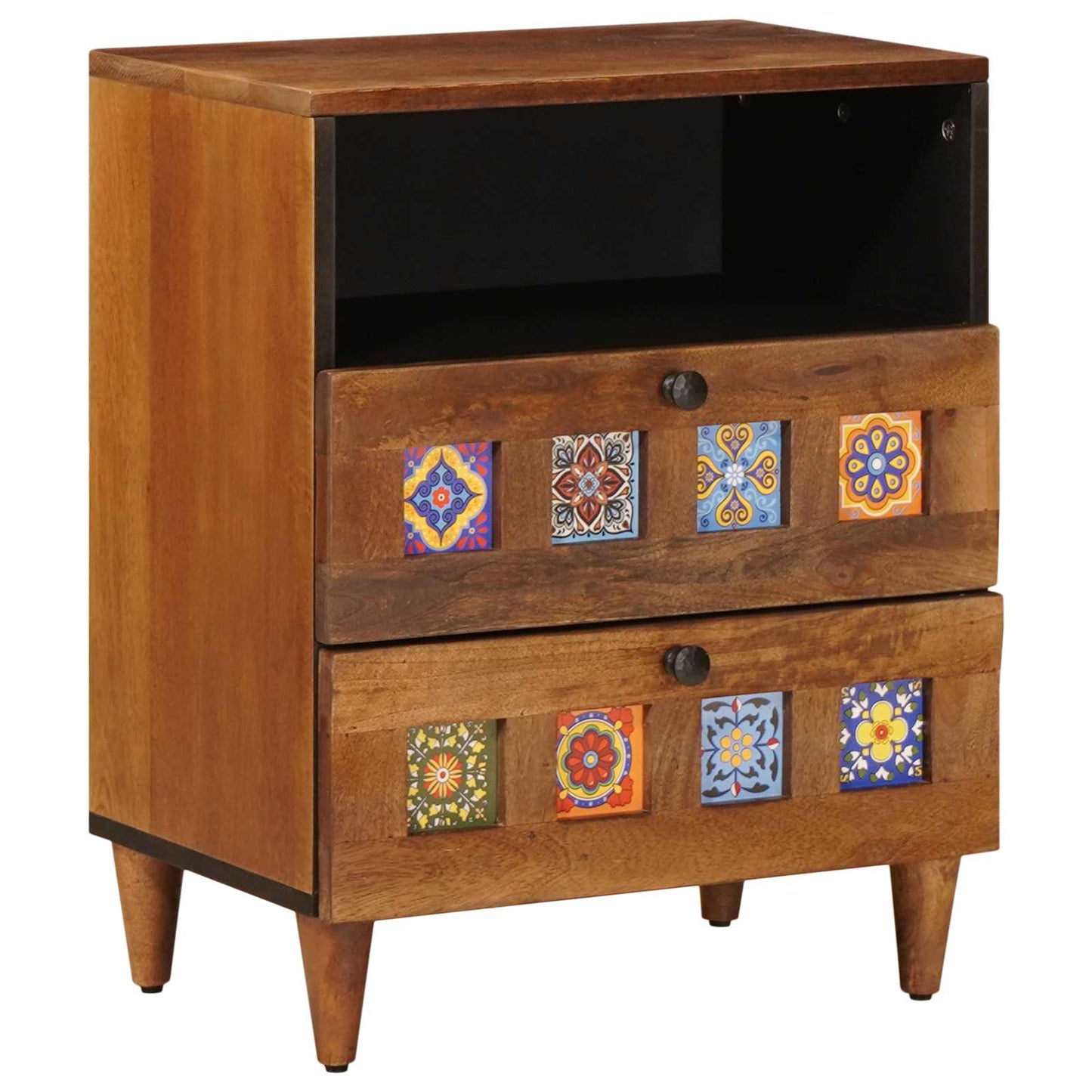 Bedside Cabinet Brown 50 x 33 x 62 cm Solid Mango Wood