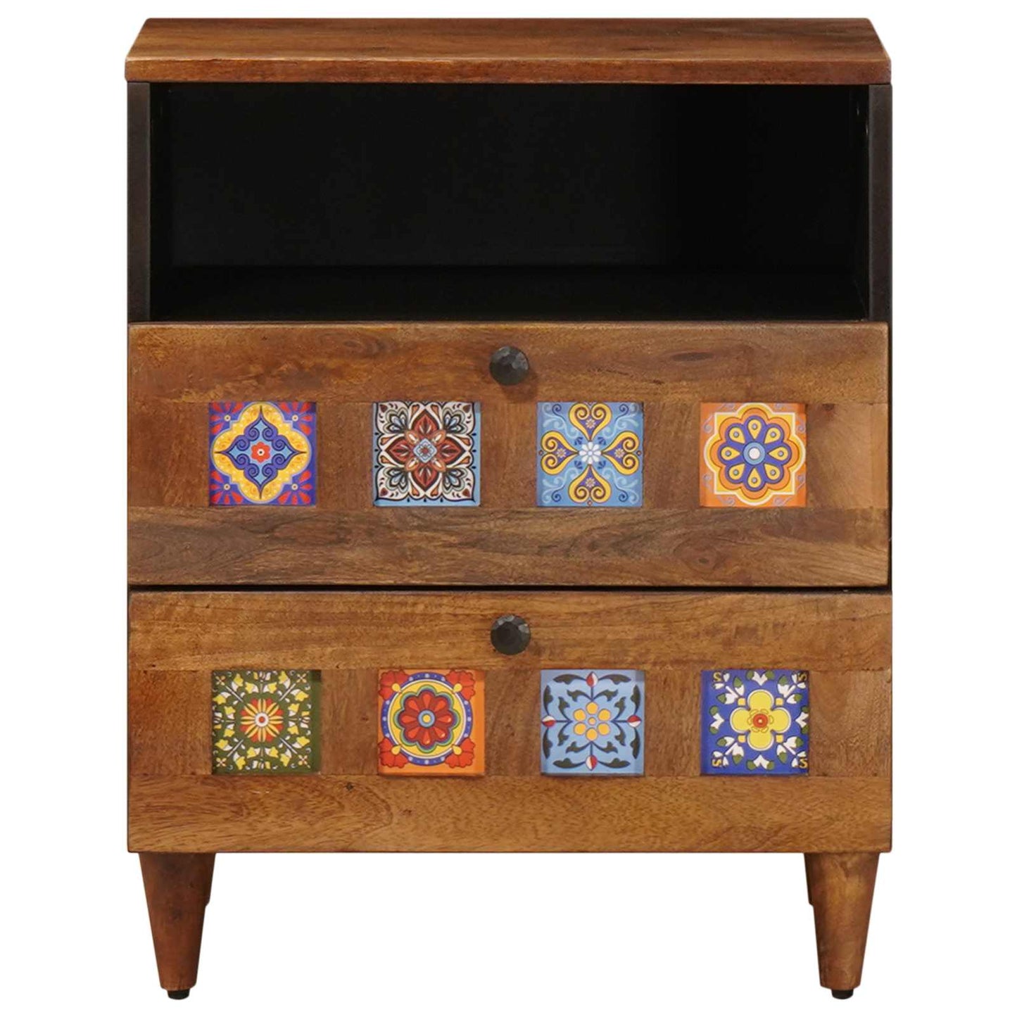 Bedside Cabinet Brown 50 x 33 x 62 cm Solid Mango Wood