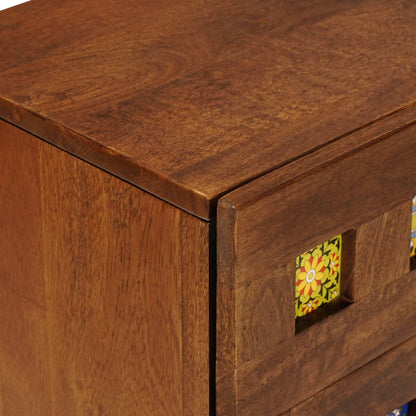 Bedside Cabinet Brown 50 x 33 x 60 cm Solid Mango Wood