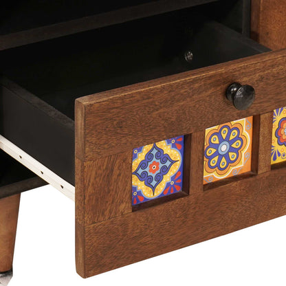 Coffee Table with Drawer Brown 80 x 54 x 40 cm Solid Mango Wood