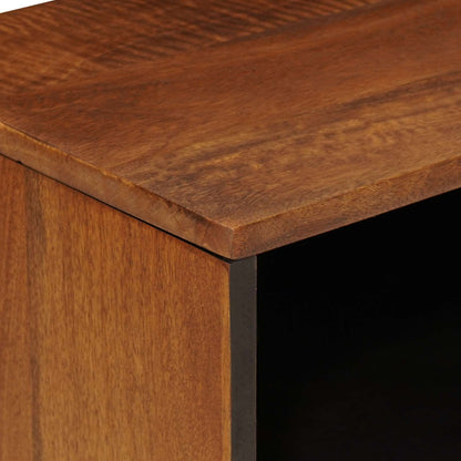 TV Cabinet with Storage Walnut 80 x 33 x 46 cm Solid Mango Wood