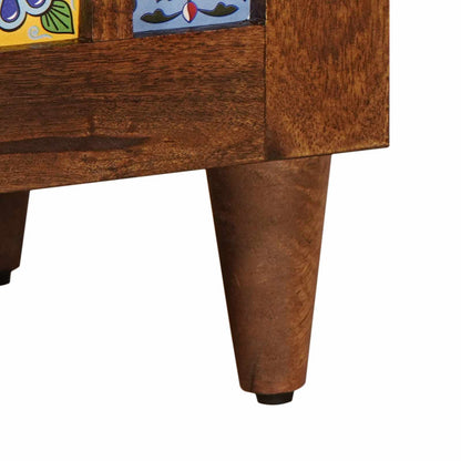 TV Cabinet with Storage Walnut 80 x 33 x 46 cm Solid Mango Wood
