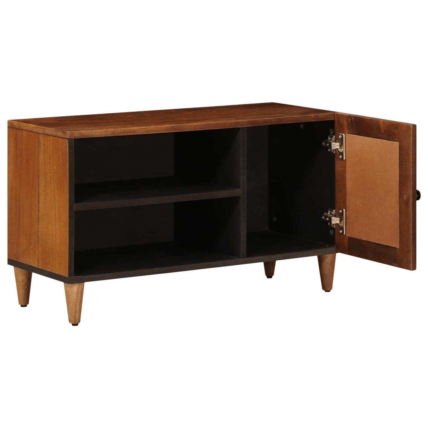 TV Cabinet with Storage Walnut 80 x 33 x 46 cm Solid Mango Wood