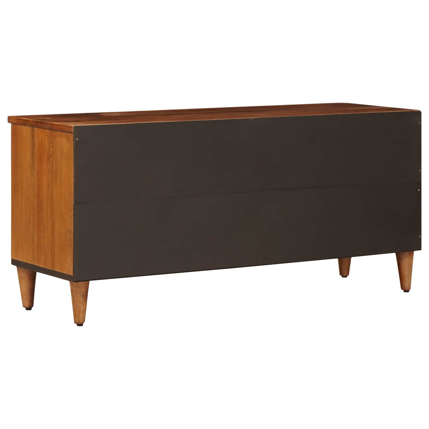 TV Cabinet with Drawer Walnut 100 x 33 x 46 cm Solid Mango Wood
