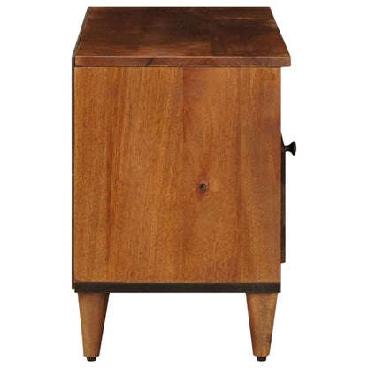TV Cabinet with Drawer Walnut 100 x 33 x 46 cm Solid Mango Wood