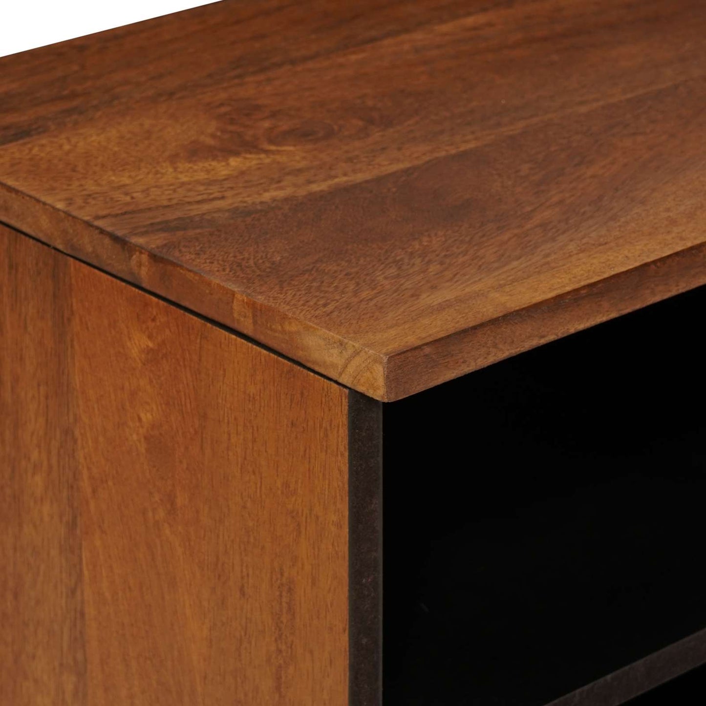 TV Cabinet with Drawer Walnut 80 x 33 x 46 cm Solid Mango Wood
