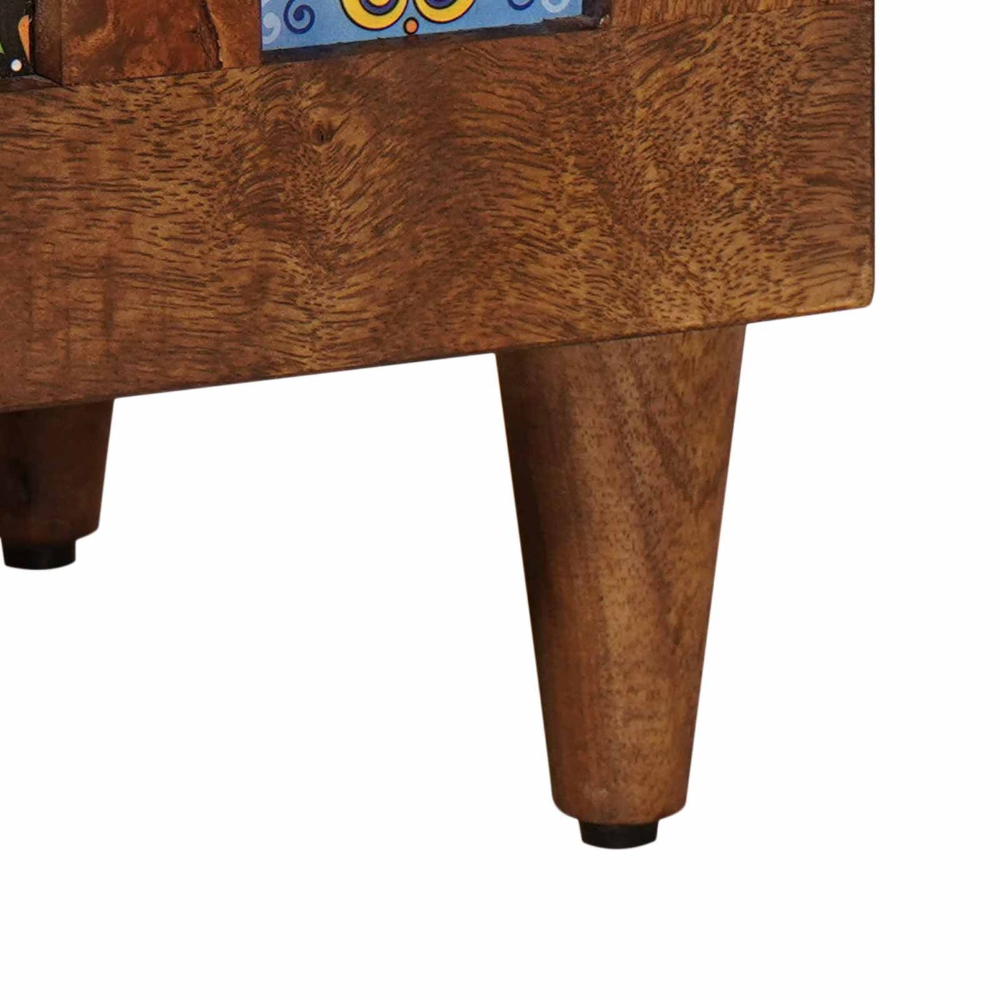 TV Cabinet with Drawer Walnut 80 x 33 x 46 cm Solid Mango Wood