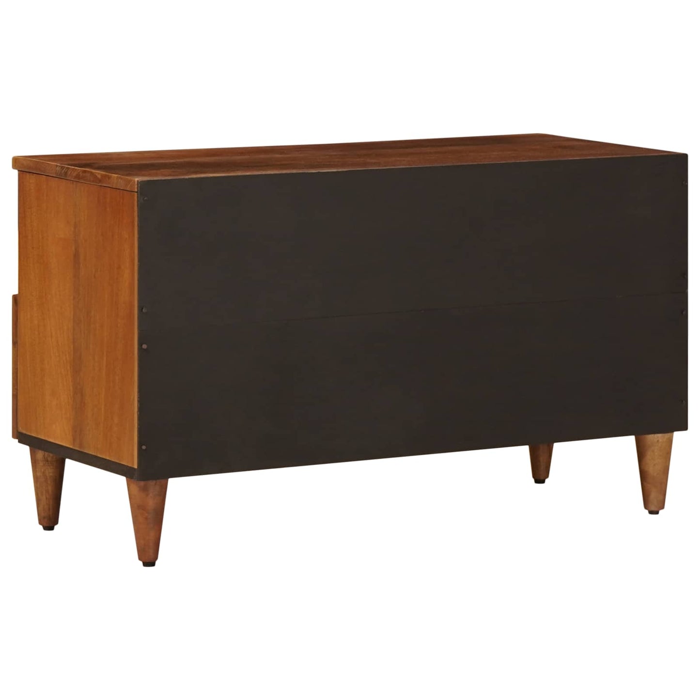 TV Cabinet with Drawer Walnut 80 x 33 x 46 cm Solid Mango Wood