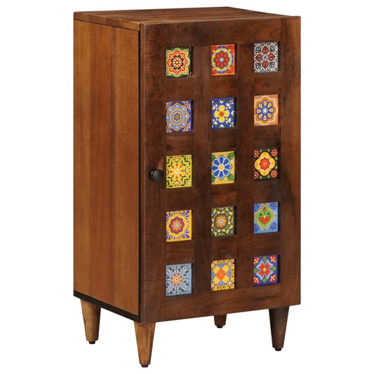 Sideboard with Storage Walnut 40 x 33 x 75 cm Solid Mango Wood