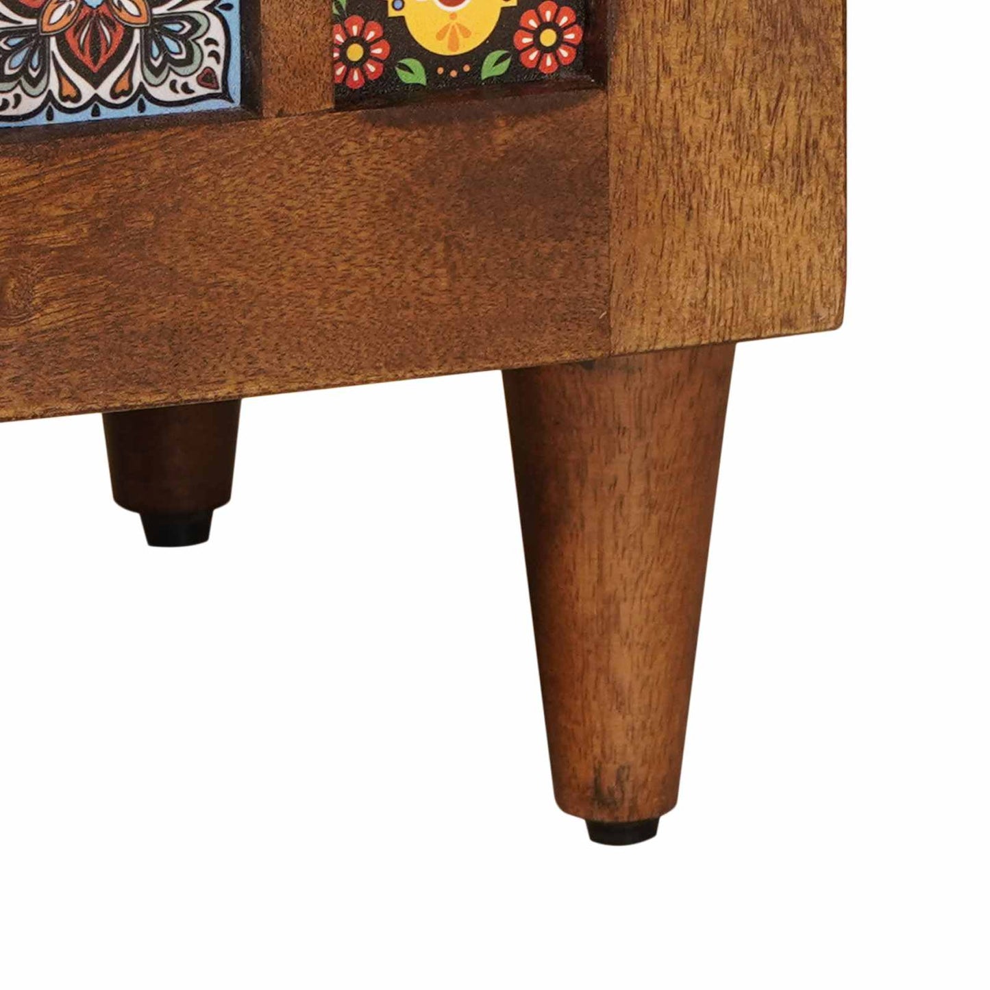 Sideboard with Storage Walnut 60 x 33 x 75 cm Solid Mango Wood